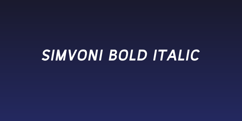 Simvoni Bold Italic Social Header
