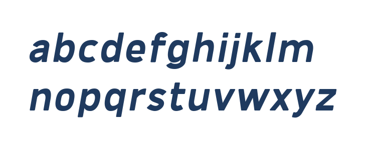 Simvoni Bold Italic Lowercase