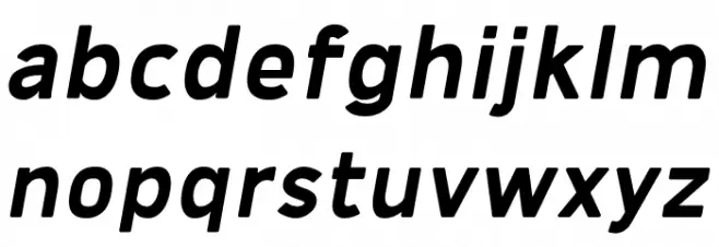 Simvoni Bold Italic Caratteri MINUSCOLO