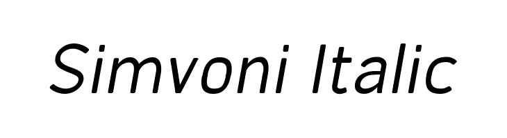 Simvoni Italic  Frei Schriftart Herunterladen