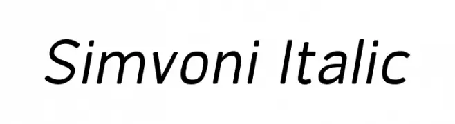 Simvoni Italic  Fuentes Gratis Descargar