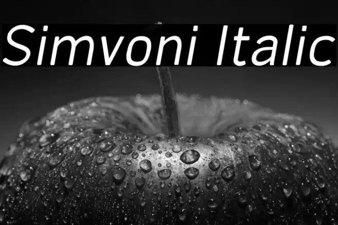 Simvoni Italic Font examples
