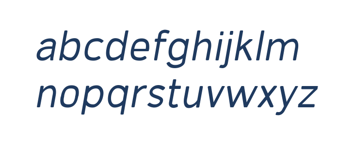 Simvoni Italic Lowercase