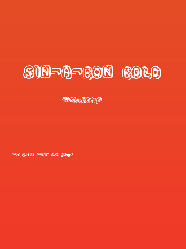 Sin-A-Bon Bold Poster