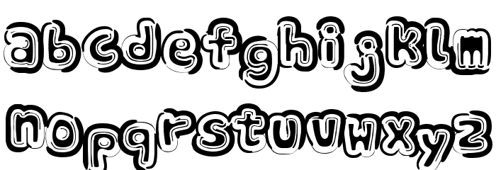 Sin-A-Bon Bold Font LOWERCASE
