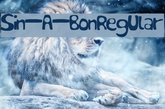 Sin-A-Bon Regular Font examples