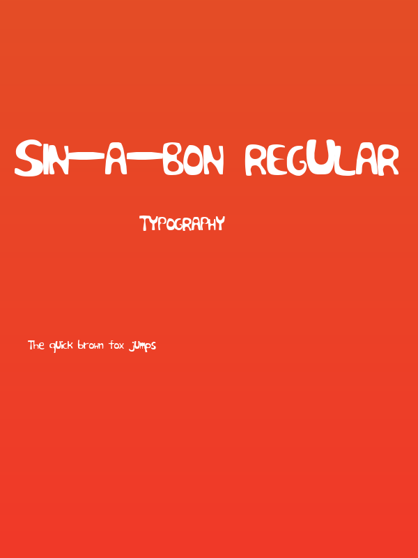 Sin-A-Bon Regular Poster