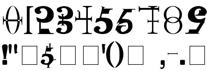 Sin Gothic Font OTHER CHARS