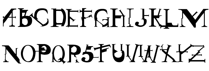 Sin Gothic Font LOWERCASE