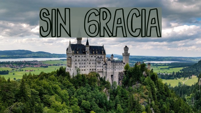 Sin Gracia Font examples