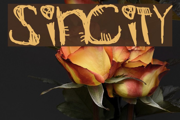SinCity Font examples