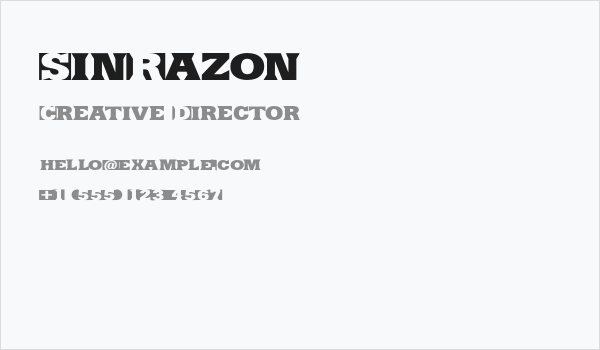SinRazon Business Card