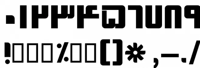 Sinaa Font OTHER CHARS