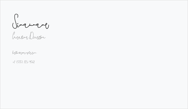 Sinawane Business Card