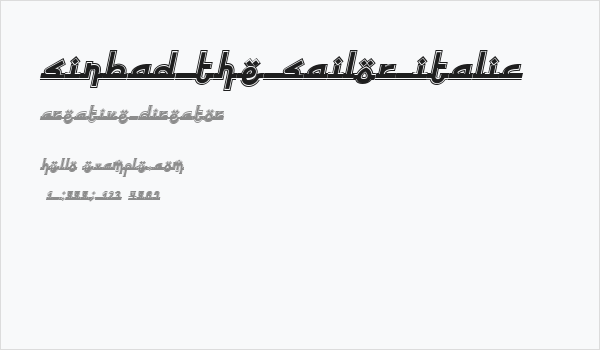 Sinbad the Sailor Italic Business Card