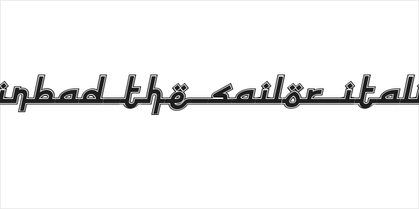 Sinbad the Sailor Italic Logo