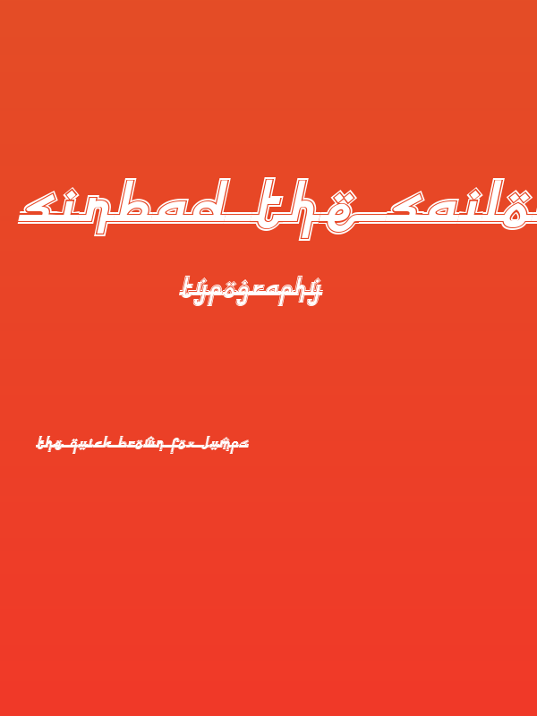 Sinbad the Sailor Italic Poster