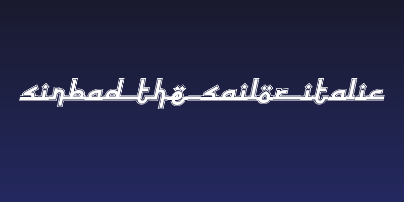 Sinbad the Sailor Italic Social Header