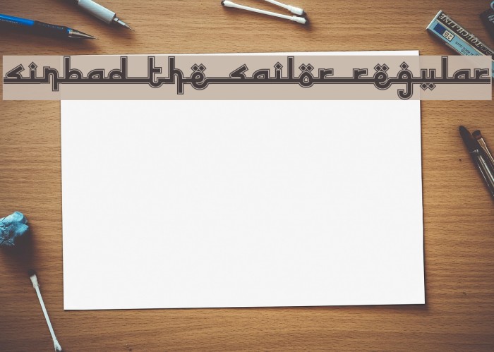 Sinbad the Sailor Regular Schriftart examples