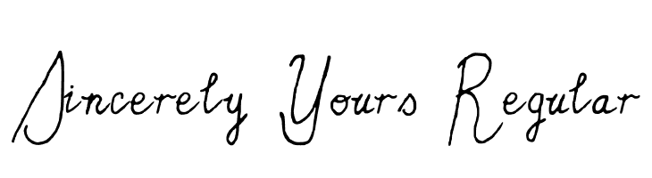 Sincerely Yours Regular  لخطوط تنزيل