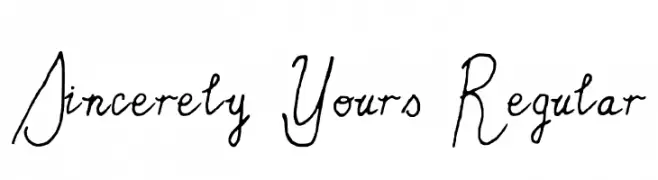 Sincerely Yours Regular  font caratteri gratis