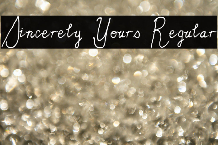 Sincerely Yours Regular Example 1