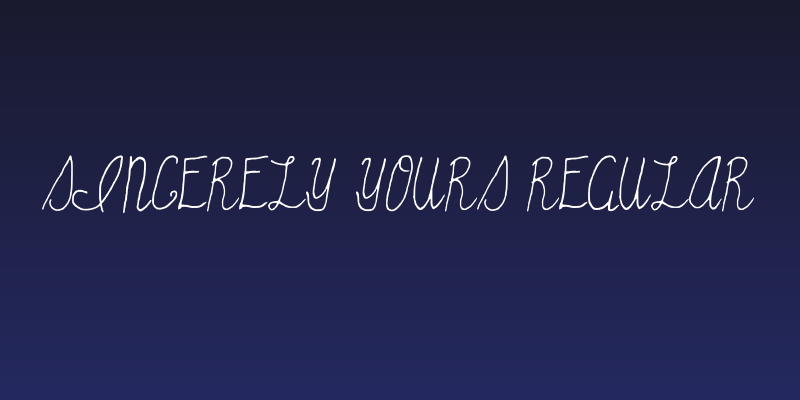 Sincerely Yours Regular Social Header