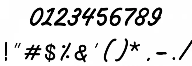 Sincerely Font OTHER CHARS