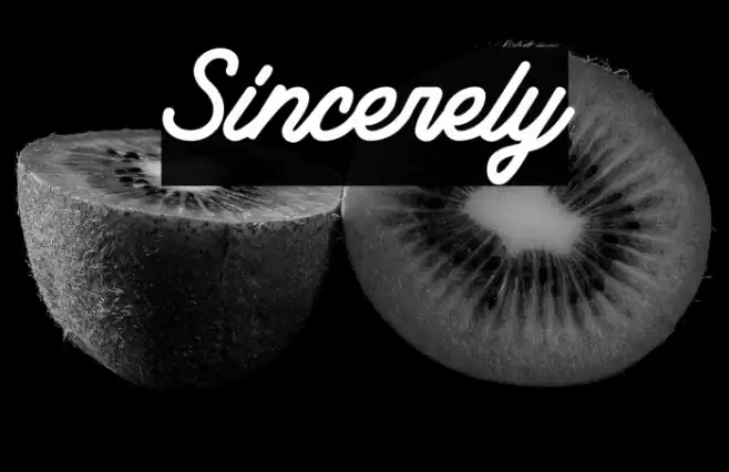 Sincerely Font examples