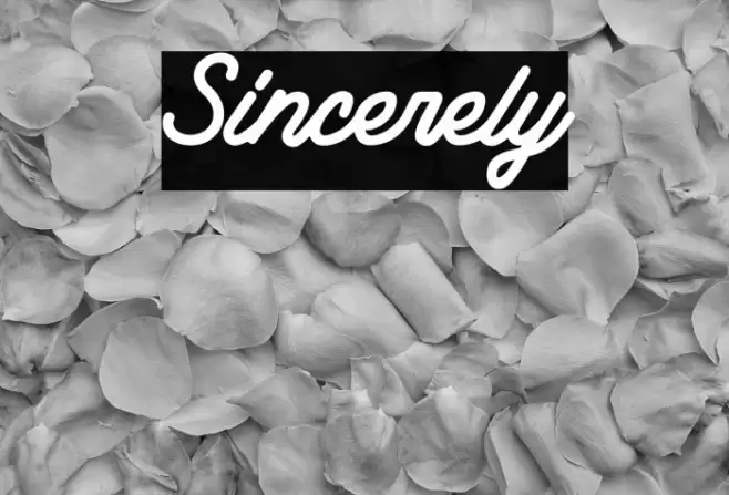 Sincerely Font examples