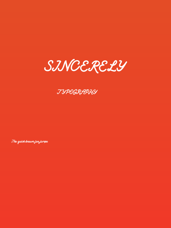 Sincerely Poster