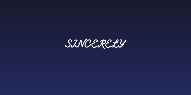 Sincerely Social Header