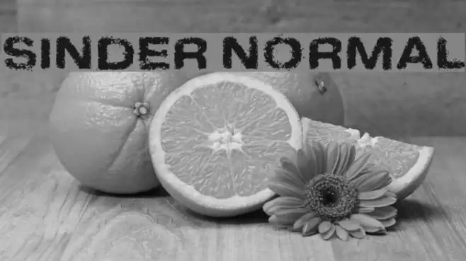 Sinder Normal Font examples