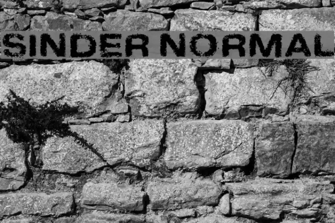Sinder Normal Font examples