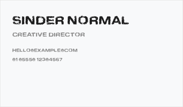 Sinder Normal Business Card