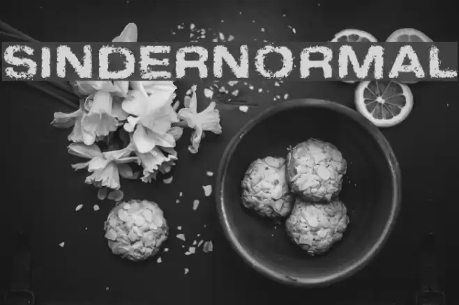 SinderNormal Font examples