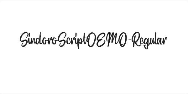 SindoroScriptDEMO-Regular Logo