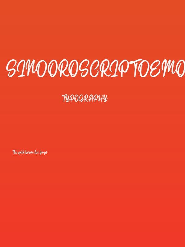 SindoroScriptDEMO-Regular Poster