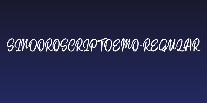 SindoroScriptDEMO-Regular Social Header