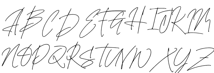 SindupenSignature-Regular 字体 大写