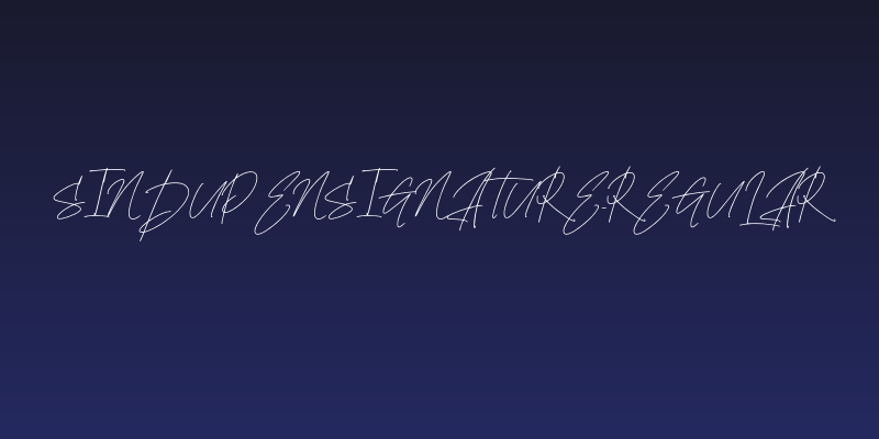 SindupenSignature-Regular Social Header