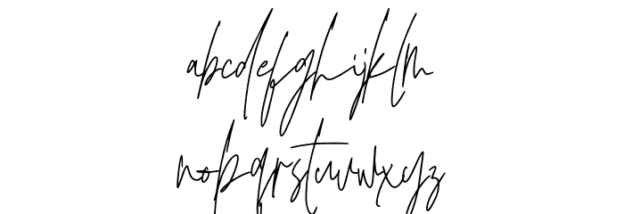 SindupenSignature-Regular 字体 小写