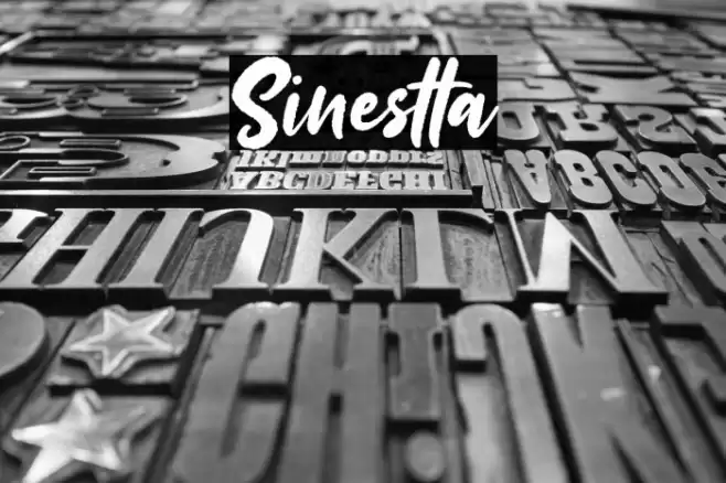 Sinestta Font examples