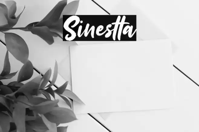 Sinestta Font examples