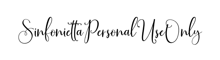 SinfoniettaPersonalUseOnly  免费字体下载
