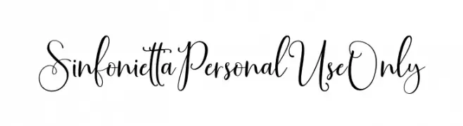 SinfoniettaPersonalUseOnly  Fuentes Gratis Descargar