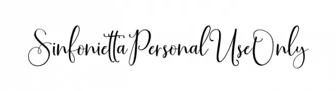 SinfoniettaPersonalUseOnly  免费字体下载