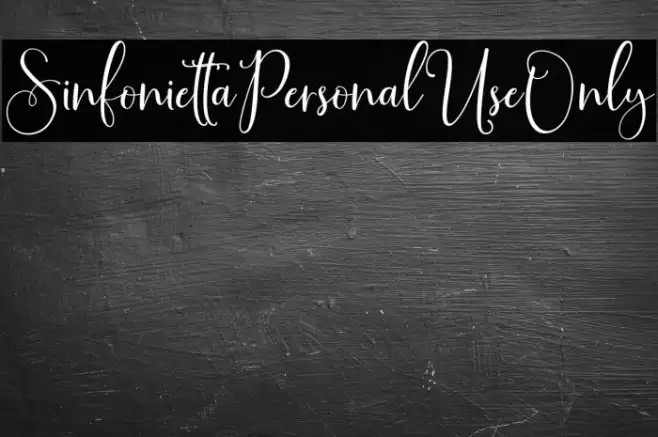 SinfoniettaPersonalUseOnly Font examples