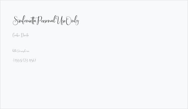 SinfoniettaPersonalUseOnly Business Card