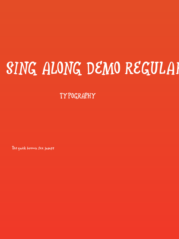 Sing Along DEMO Regular Poster